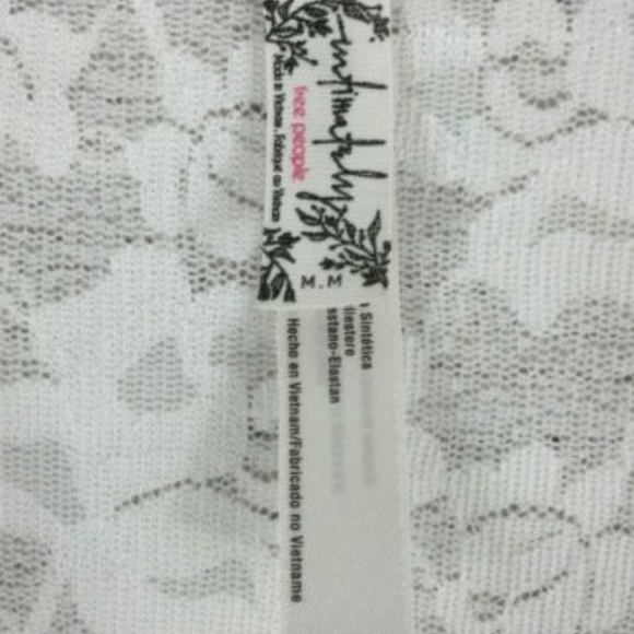 Free People Lace Bodysuit Long Sleeved Snap Bottom - Picture 3 of 4